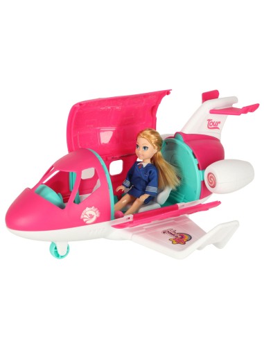 32 cm Rožinis Kelioninis Lėktuvas su...