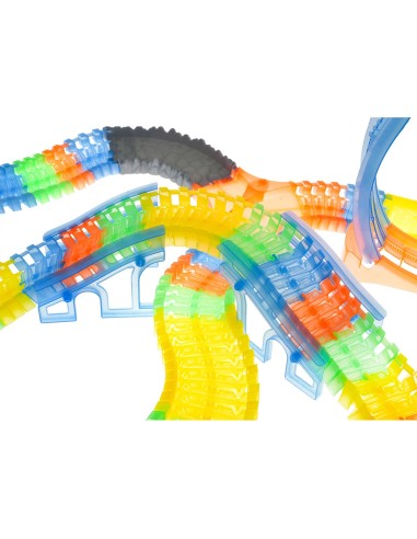 Fluorescencinė Lenktynių Trasa - MEGA Švytintis Takelis (446 cm)
