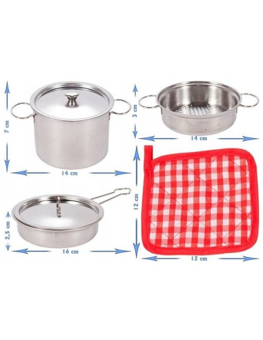 Metalinių puodų rinkinys 8 dalių -...