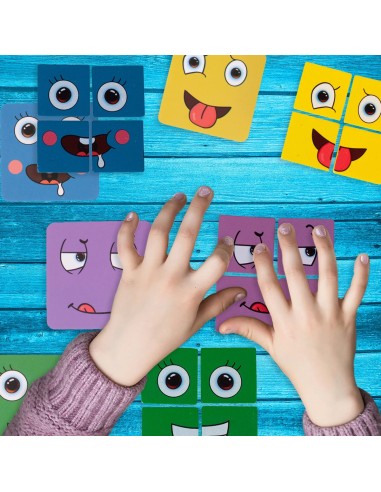 Medinių Veidukų Kubelių Dėlionė –...