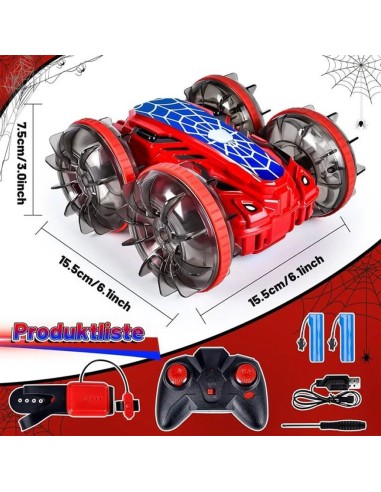 RC Amfibija Spiderman Stunt Car: 2...