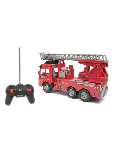 Radijo bangomis valdoma gaisrininkų mašina su šviesos efektais