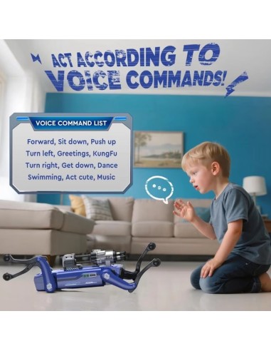 STEM Programuojamas Robotas Šuo: Balso Komandos, Šaudymas Strėlėmis ir 90 Min. Veikimo