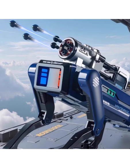 STEM Programuojamas Robotas Šuo: Balso Komandos, Šaudymas Strėlėmis ir 90 Min. Veikimo