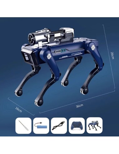 STEM Programuojamas Robotas Šuo: Balso Komandos, Šaudymas Strėlėmis ir 90 Min. Veikimo