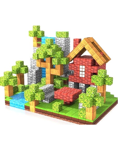 Magnetinis konstruktorius „MINECRAFT pasaulis“ – Kurkite be ribų!