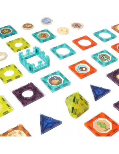 Edukacinė 3D magnetinė laboratorija „Magic Blocks” – 96 elementai vaiko kūrybai