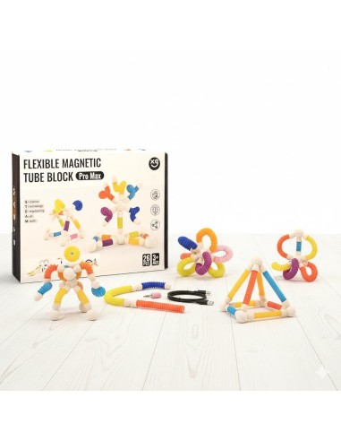 Flexible Magnetic Tube Block PRO MAX – Lankstus magnetinis 26 dalių konstruktorius