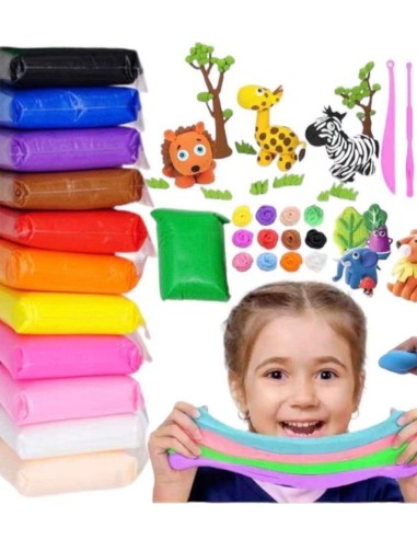 Išmaniojo molio rinkinys - Super light clay 12 spalvų