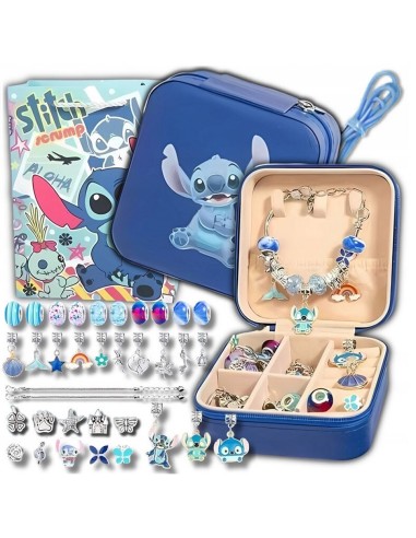 Pandoros apyrankių gaminimo rinkinis Lilo ir Stitch dovanų dėžutėje