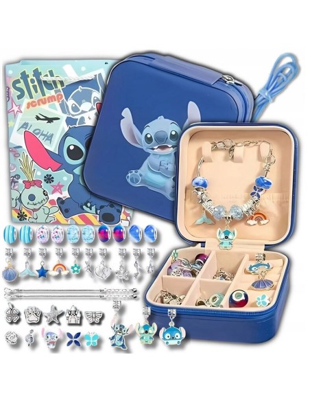 Pandoros apyrankių gaminimo rinkinis Lilo ir Stitch dovanų dėžutėje