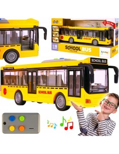 Geltonas Mokyklinis Autobusas su Šviesomis ir Garsais
