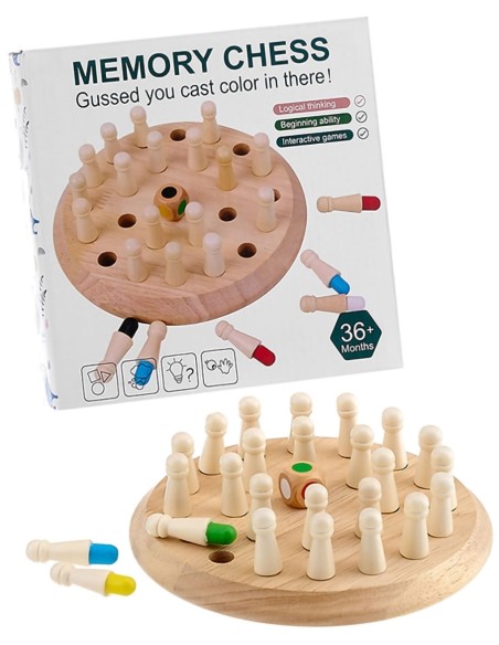 Medinis atminties šachmatų žaidimas „Memory Chess“ – spalvų pažinimo laboratorija