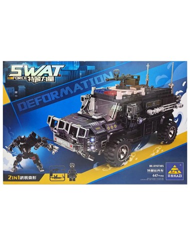 KAZI „Swat Force“ transformuojamas konstruktorius – 447 detalės kūrybiškam konstravimui