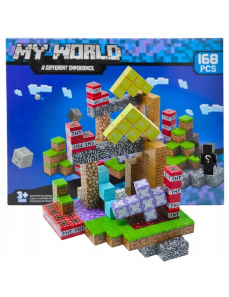 168 vnt Minecraft magnetiniai blokai kubeliai