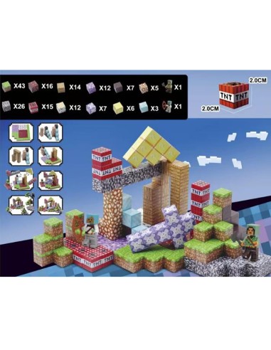 168 vnt Minecraft magnetiniai blokai...