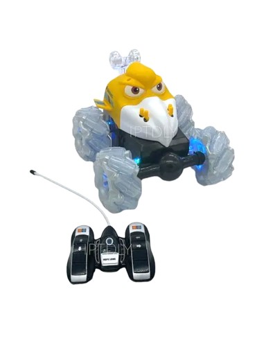 Nuotoliniu būdu valdomas „Angry Birds“ automobiliukas-akrobatas (15 cm)