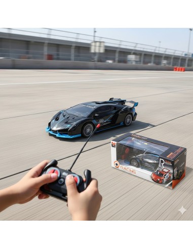 RC sportinis automobilis (1:18) – „Metalik“ dizainas, įkraunama baterija ir LED apšvietimas