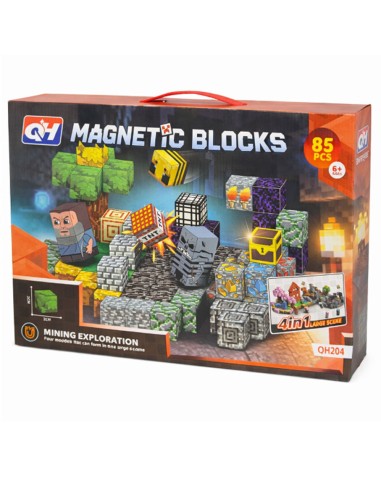85 vnt Minecraft magnetiniai blokai kubeliai