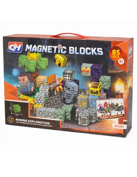 85 vnt Minecraft magnetiniai blokai kubeliai