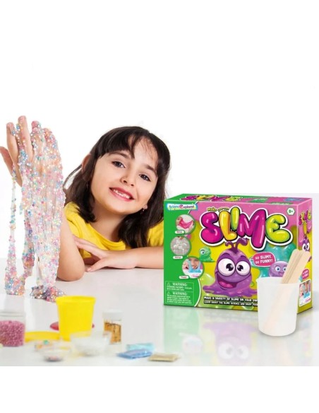 Didelis „ScienceXplore!“ slaimo rinkinys su putplasčio burbuliukais ir blizgučiais