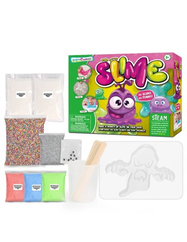 Edukacinis mokslo rinkinys „Slime“ – spalvingi, tampomi ir saugūs eksperimentai
