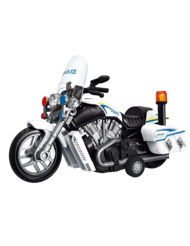 Policijos patrulinis motociklas 1:28 – interaktyvus modelis su šviesomis ir garsu