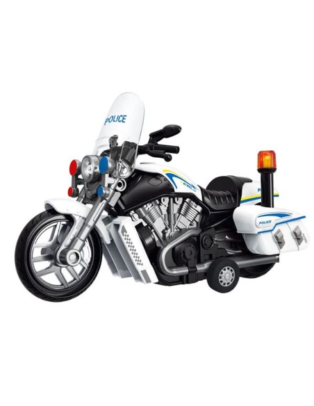 Policijos patrulinis motociklas 1:28 – interaktyvus modelis su šviesomis ir garsu