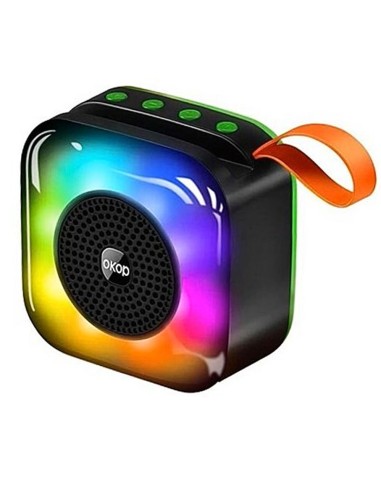 Nešiojamas mini garsiakalbis OKOP KP-561: Bluetooth 5.3, FM radijas ir galingas boso garsas