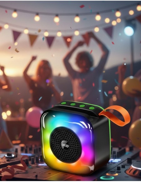 Bluetooth kolonėlė OKOP KP-561 Disco Series – RGB šviesų šou tavo kišenėje!