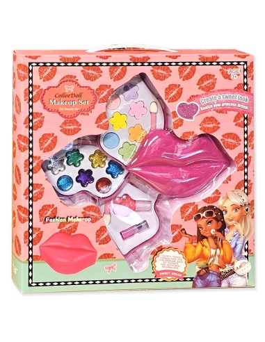 Magiškas lūpų formos kosmetikos rinkinys – 20 priedų mažajai vizažistei