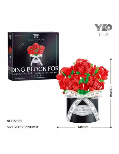 Romantiškas 514 dalių rožių puokštės...