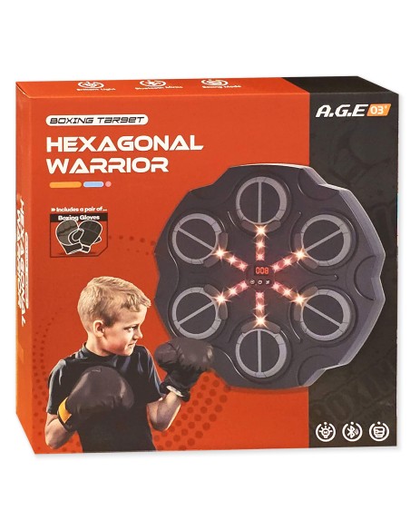 Interaktyvus bokso treniruoklis „Hexagonal Warrior“ – lavinkite greitį ir reakciją su muzika!
