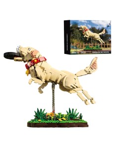 3D Labradoro retriverio konstruktorius – 1257 detalių iššūkis gyvūnų mylėtojams