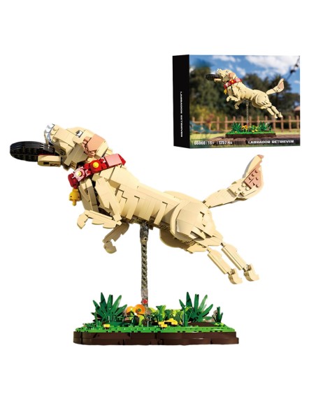 3D Labradoro retriverio konstruktorius – 1257 detalių iššūkis gyvūnų mylėtojams