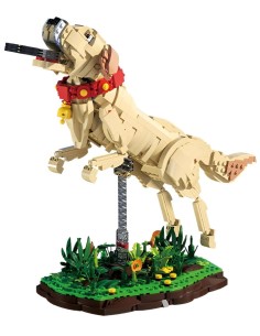 3D Labradoro retriverio konstruktorius – 1257 detalių iššūkis gyvūnų mylėtojams 2