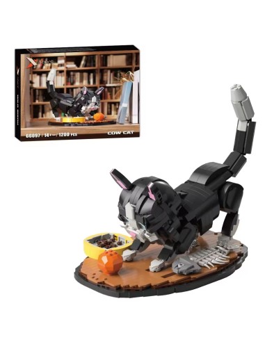 Mielas ir madingas „Xbert“ katinas – 1200 detalių 3D konstruktorius kolekcionieriams