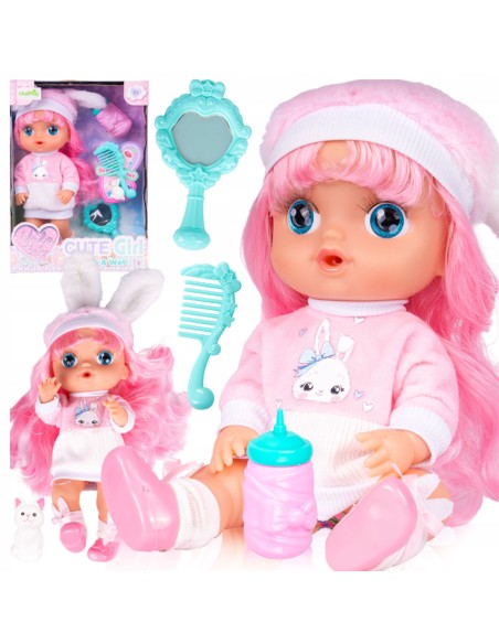 Lėlytė „Mažasis globėjas“ – 30 cm rožinių plaukų gražuolė su aksesuarais