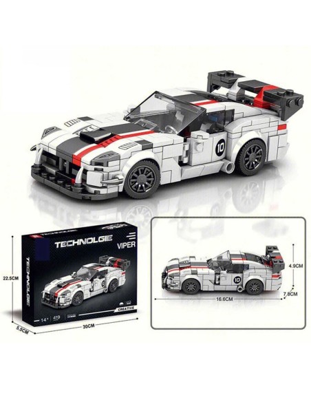 Konstravimo rinkinys „Viper“ – 419 detalių balta legenda jūsų kolekcijai