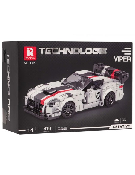 „Technic“ sportinis automobilis „Viper“ – 419 dalių konstravimo rinkinys