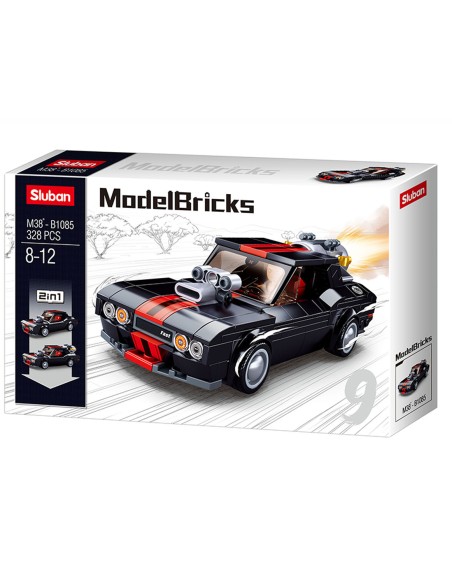 Sluban ModelBricks 2in1 – galingas lenktyninis automobilis jūsų kolekcijai