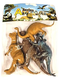 Jurassic Dinosaur World – edukacinis 4 figūrėlių rinkinys iš kietos gumos