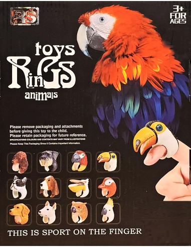 Gyvūnų žiedas „Animals Rings“ – spalvingas ir juokingas aksesuaras vaikams