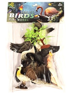 Series Birds Mini Model: 6 įspūdingų paukščių figūrėlių rinkinys mažiesiems ornitologams