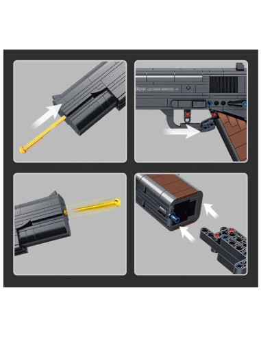 Taktinis ginklas iš kaladėlių – 333 dalių konstravimo iššūkis karinės technikos gerbėjams