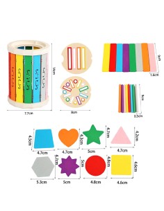 Montessori medinis rūšiuoklis „3in1“ – spalvų ir formų pažinimo nuotykis! 2