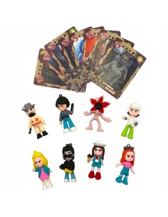 „Stranger Things“ 8 figūrėlių rinkinis su kolekcinėmis kortelėmis – perkelkite „Aukštyn kojom“ pasaulį į savo namus!