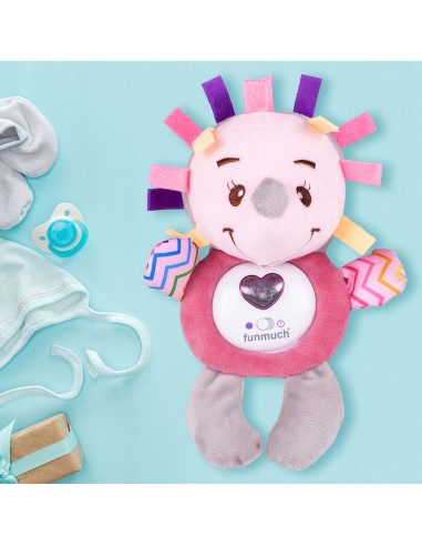 Interaktyvus pliušinis ežiukas: raminančios lopšinės ir švelni šviesa