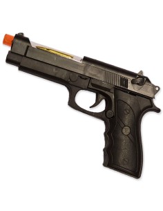 Juodas pistoletas COLT su LED šviesomis, garsu ir vibracija