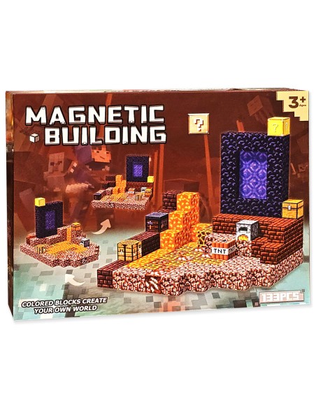 133 vnt Minecraft magnetiniai blokai kubeliai - Teleportas
